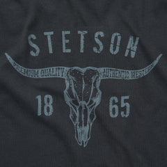Longhorn Graphic Tee Black | Stetson Men
