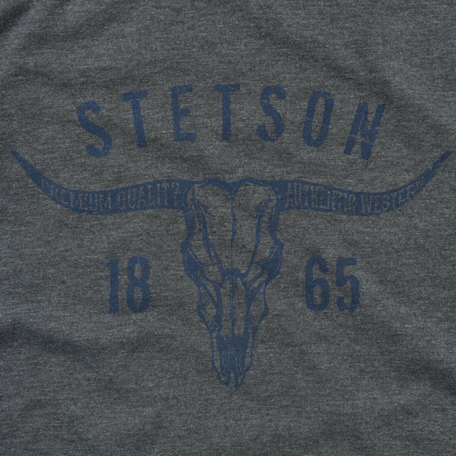 Longhorn Graphic Tee Grey | Stetson Men