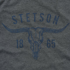 Longhorn Graphic Tee Grey | Stetson Men