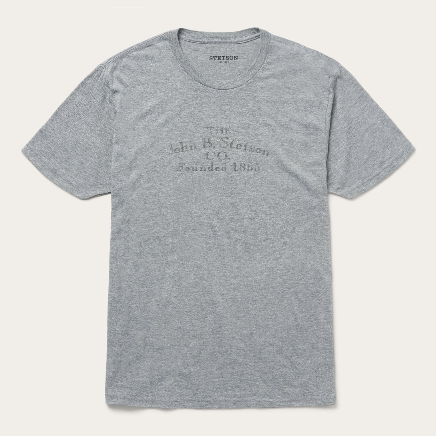 John B. Stetson Co Graphic Tee Grey | Stetson Men