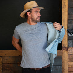 John B. Stetson Co Graphic Tee Grey | Stetson Men