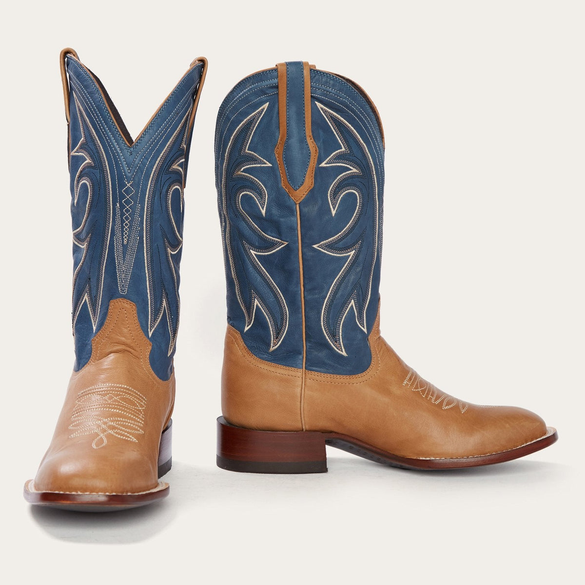 Casper Tan & Blue Matte Cowboy Boot Tan | Stetson