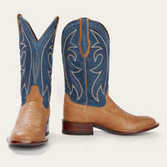 Casper Tan & Blue Matte Cowboy Boot Tan | Stetson
