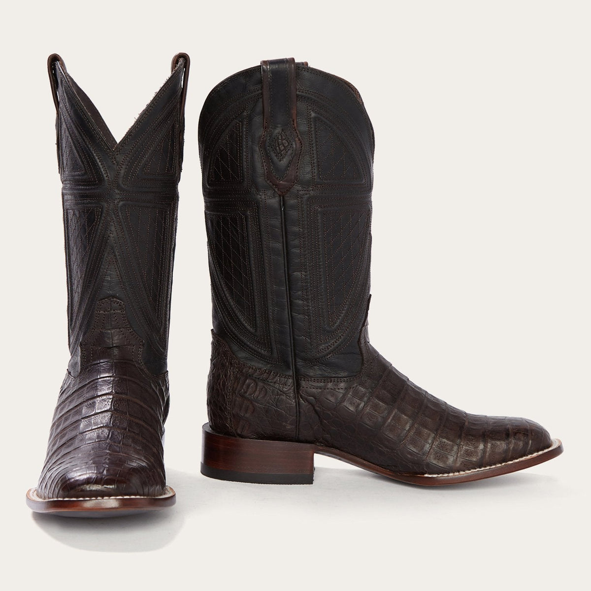 Kaycee Brown Caiman Belly Cowboy Boot Brown | Stetson