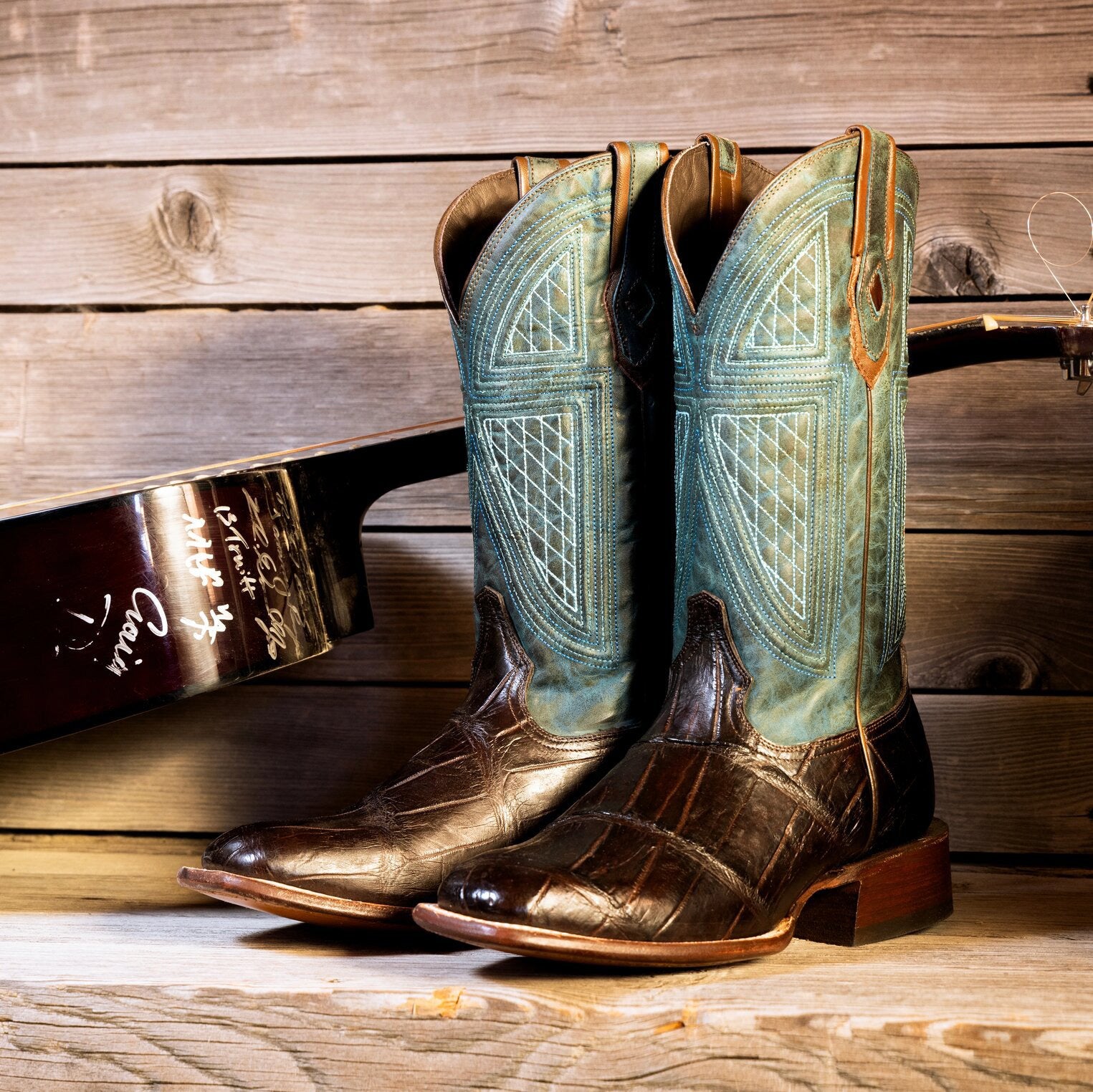 Big Horn Tobacco Alligator Cowboy Boot Brown | Stetson