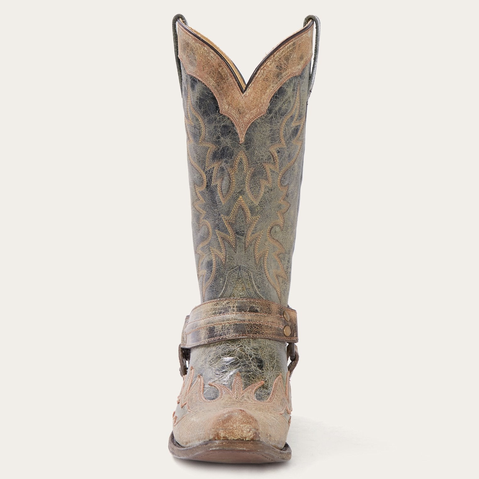 Sundance Kid Washed Crater Black Cowboy Boot Black | Stetson