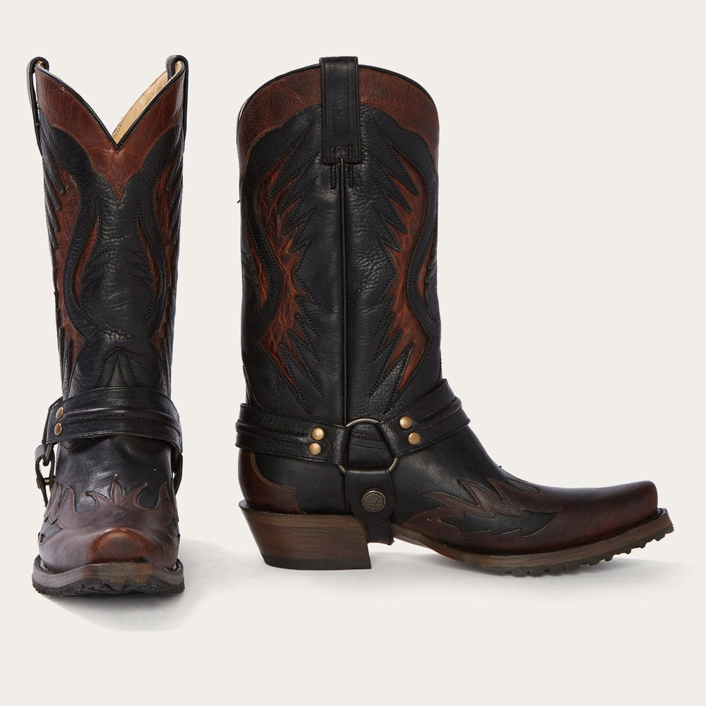 Biker Outlaw Oiled Leather Cowboy Boot Brown | Stetson