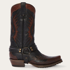 Biker Outlaw Oiled Leather Cowboy Boot Brown | Stetson