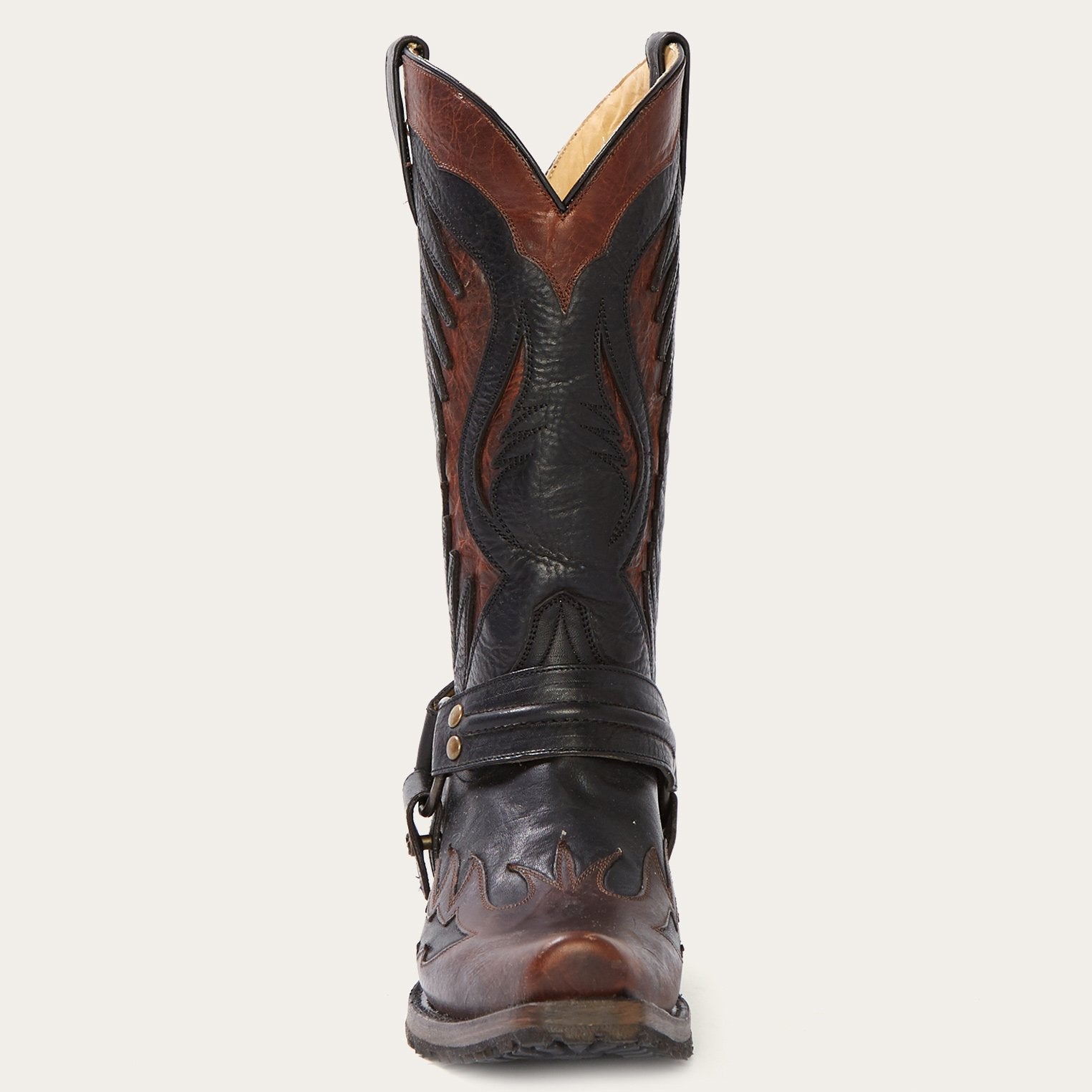 Biker Outlaw Oiled Leather Cowboy Boot Brown | Stetson