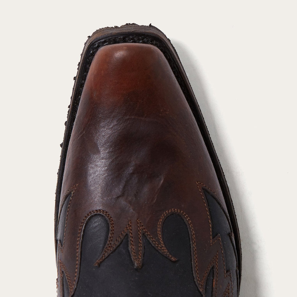 Biker Outlaw Oiled Leather Cowboy Boot Brown | Stetson