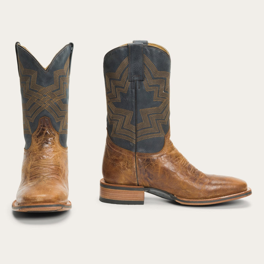Goddard Burnished Blue & Brown Leather Boot Brown | Stetson