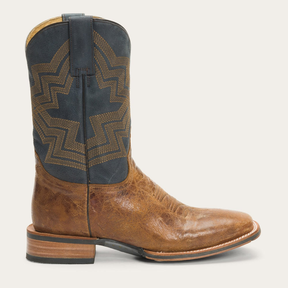 Goddard Burnished Blue & Brown Leather Boot Brown | Stetson