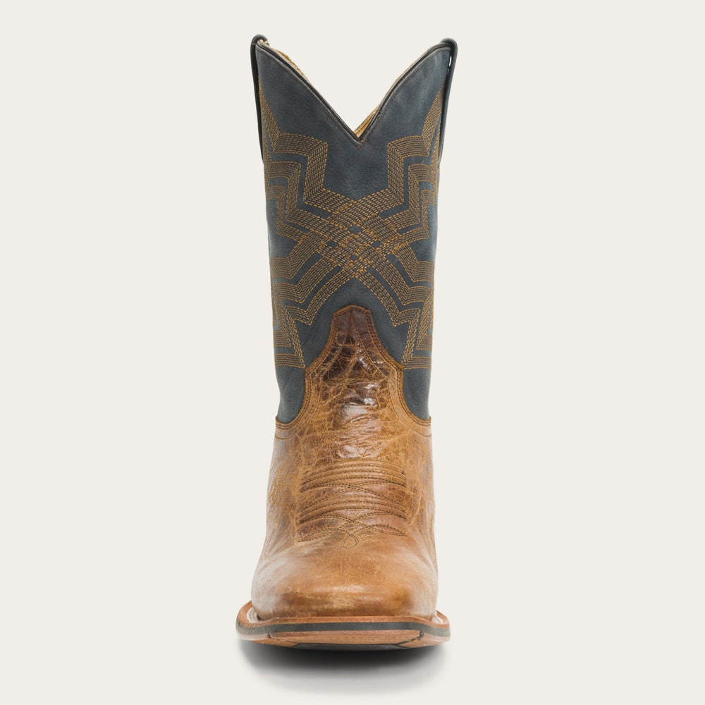 Goddard Burnished Blue & Brown Leather Boot Brown | Stetson