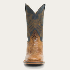 Goddard Burnished Blue & Brown Leather Boot Brown | Stetson
