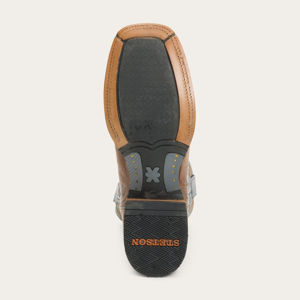 Goddard Burnished Blue & Brown Leather Boot Brown | Stetson