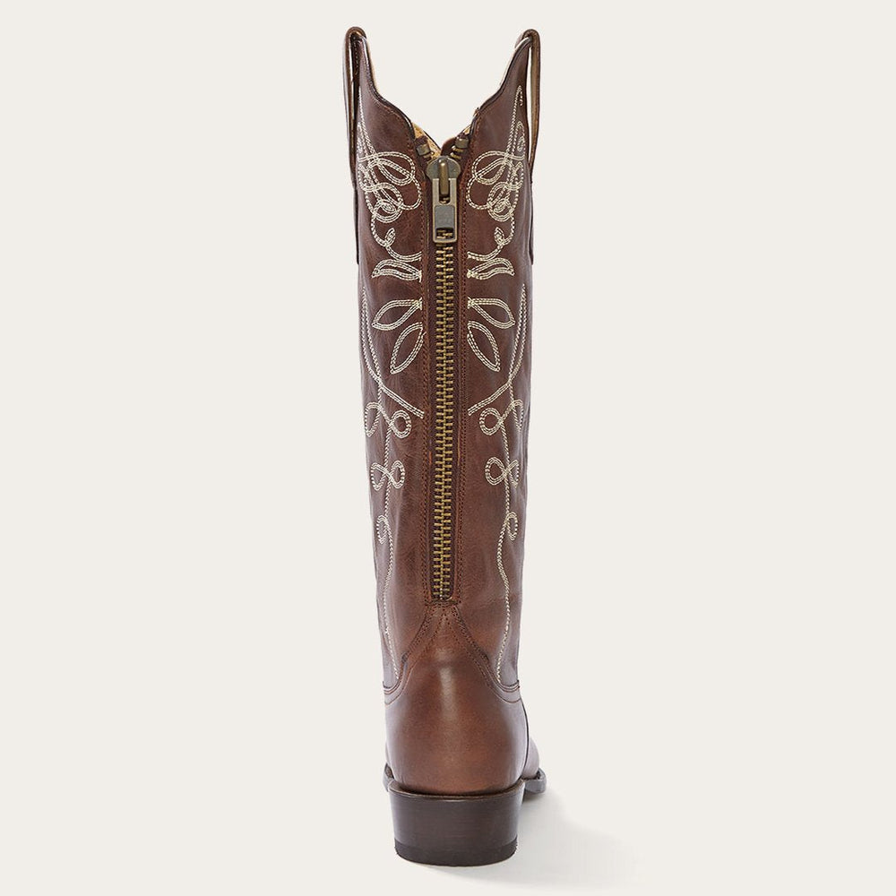 Adeline Burnished Brown Back Zip Cowboy Boot Brown | Stetson
