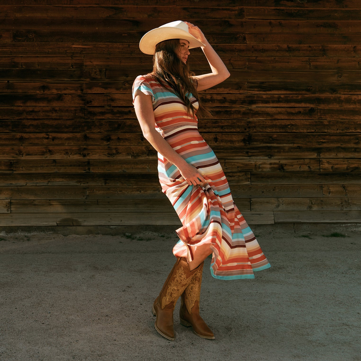 Jules Hand Tooled Leather Boot Brown | Stetson