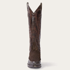Dakota Brown Suede & Teju Cowboy Boot Brown | Stetson