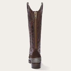 Dakota Brown Suede & Teju Cowboy Boot Brown | Stetson
