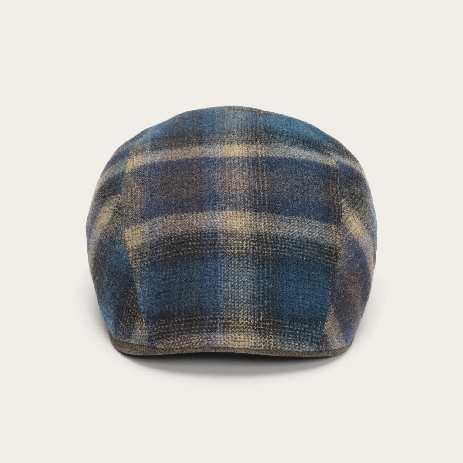 Ivy Virgin Wool Cap Blue Beige Check | Stetson Hats