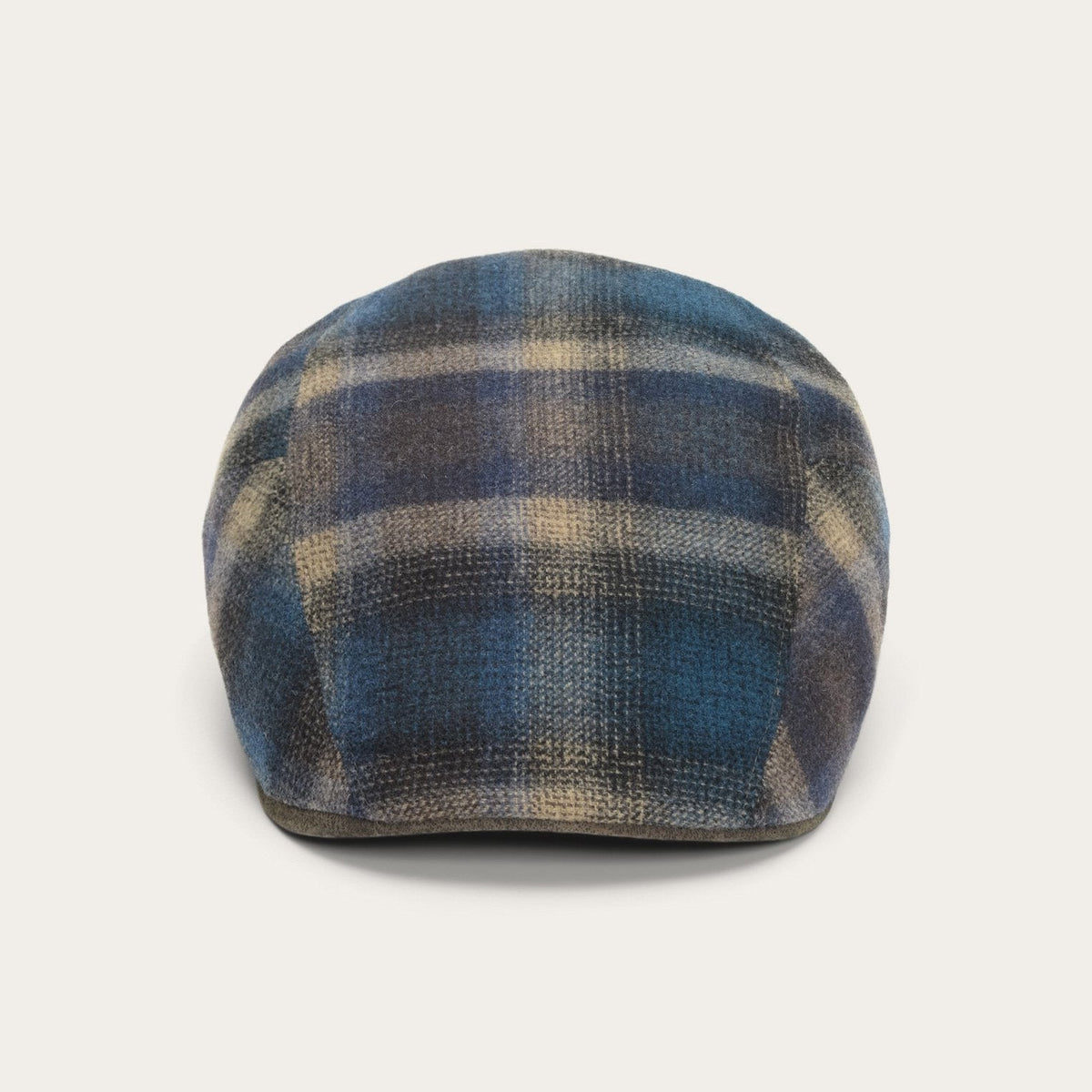 Ivy Virgin Wool Cap Blue Beige Check | Stetson Hats
