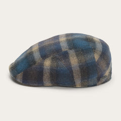 Ivy Virgin Wool Cap Blue Beige Check | Stetson Hats