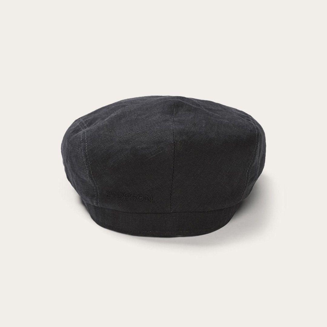 Premium Linen Driver Cap Black | Stetson Hats