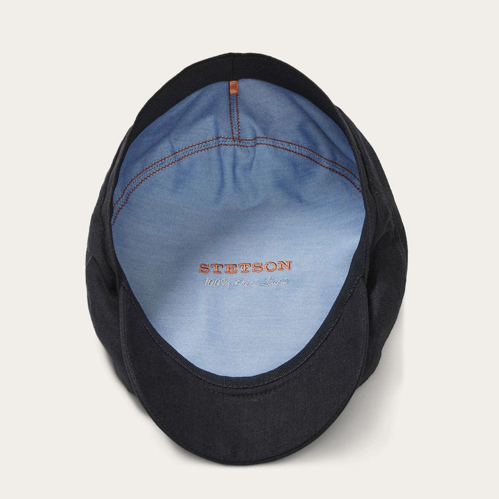 Premium Linen Driver Cap Black | Stetson Hats