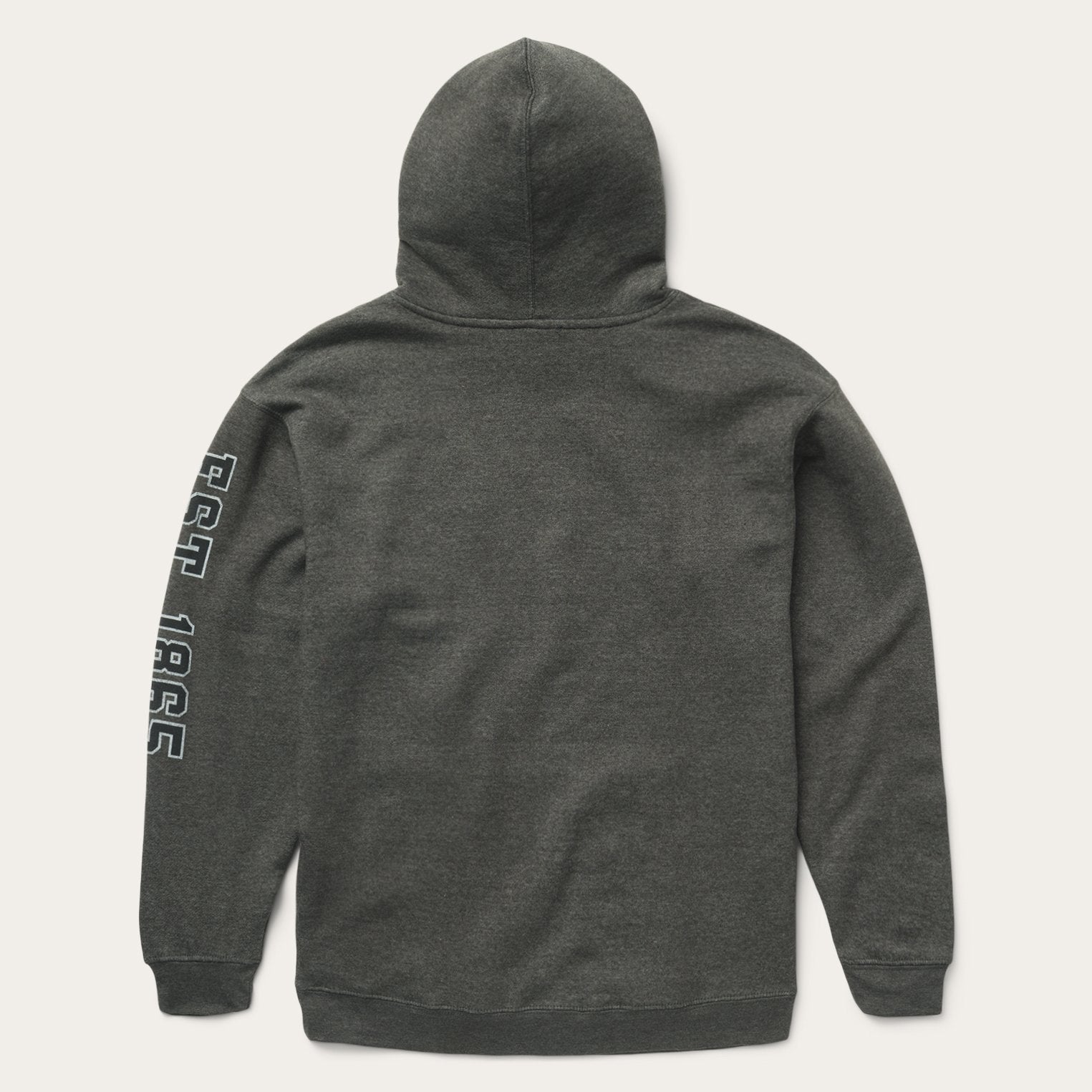 Charcoal Heather Fleece Hooded Sweatshirt Grey | Stetson Men