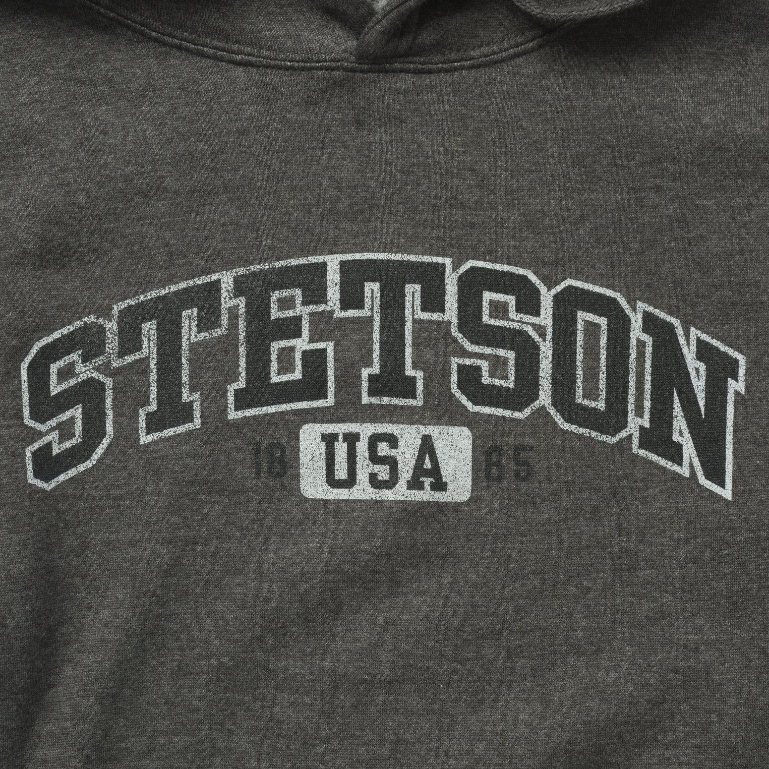 Charcoal Heather Fleece Hooded Sweatshirt Grey | Stetson Men
