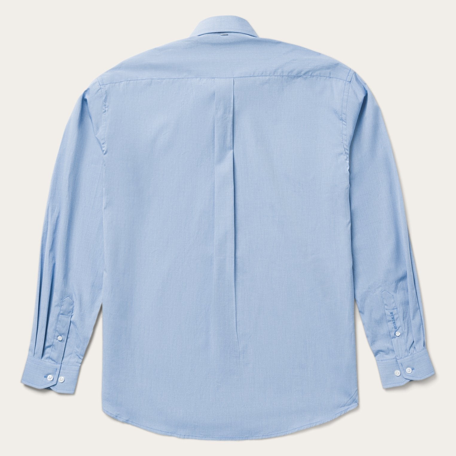Blue Solid One-Pocket Snap-Front Shirt Blue | Stetson Men