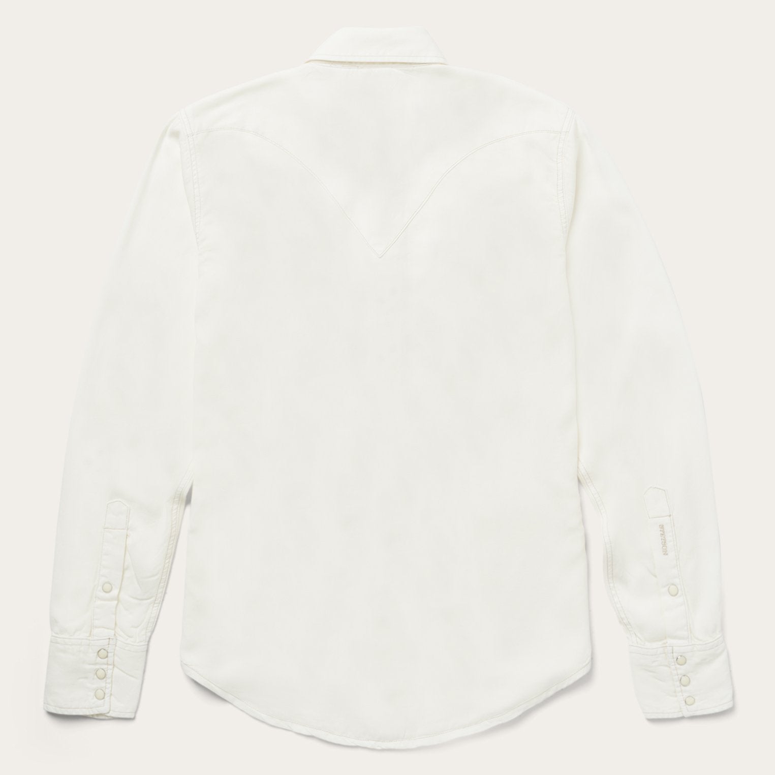 Cream Twill Shirt White | Stetson Men