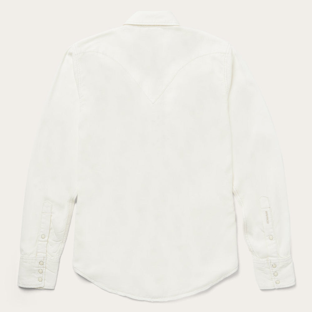 Cream Twill Shirt White | Stetson Men