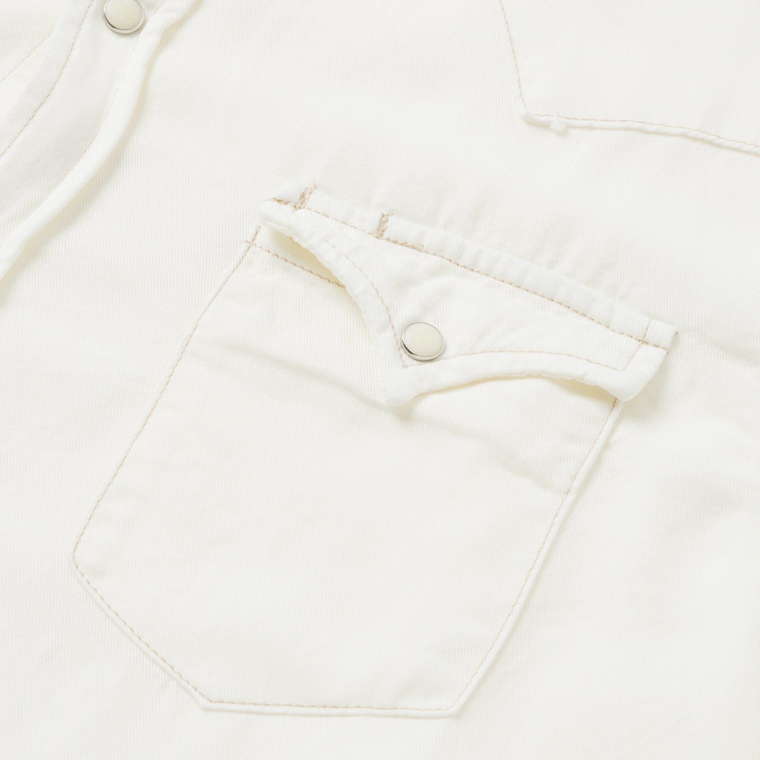 Cream Twill Shirt White | Stetson Men