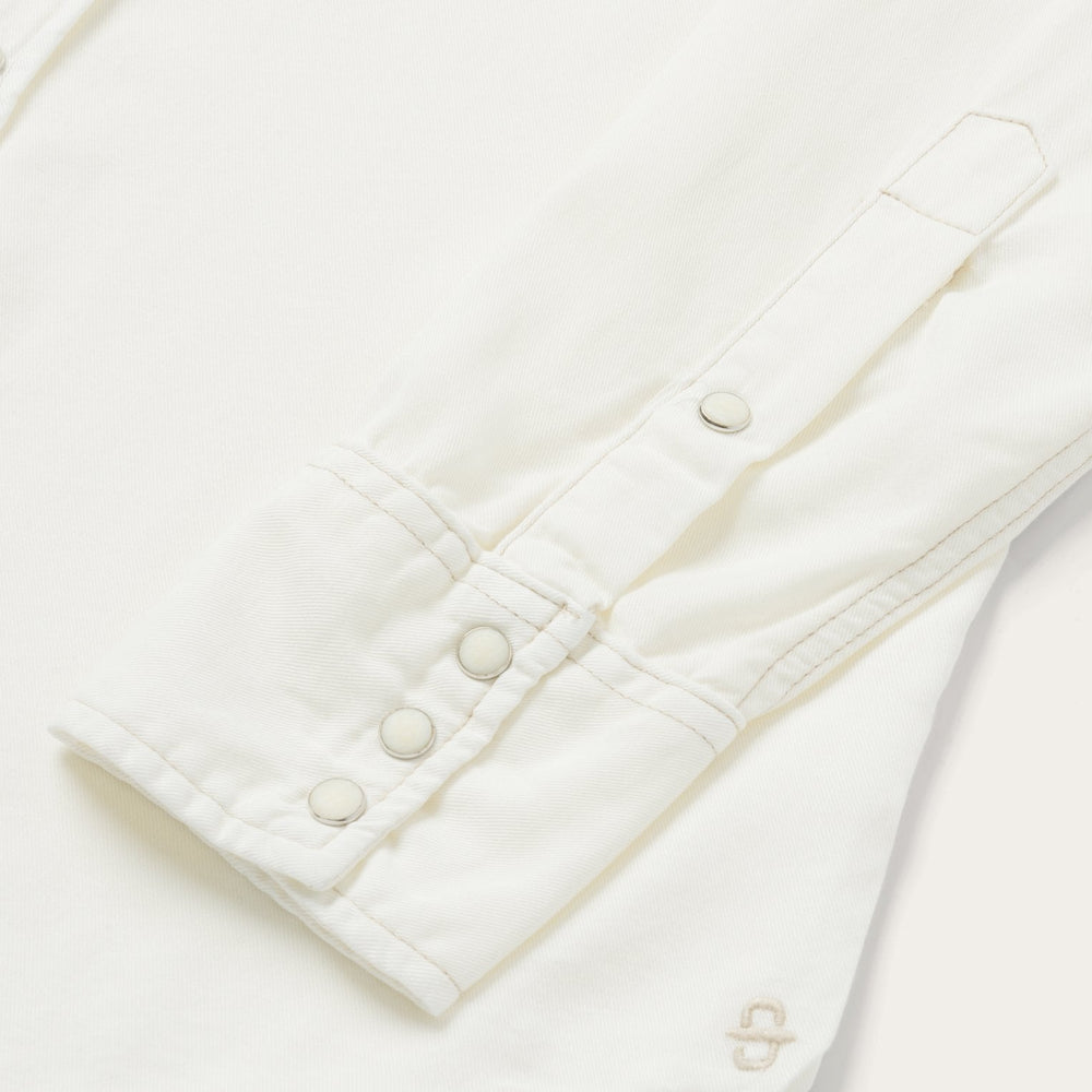 Cream Twill Shirt White | Stetson Men