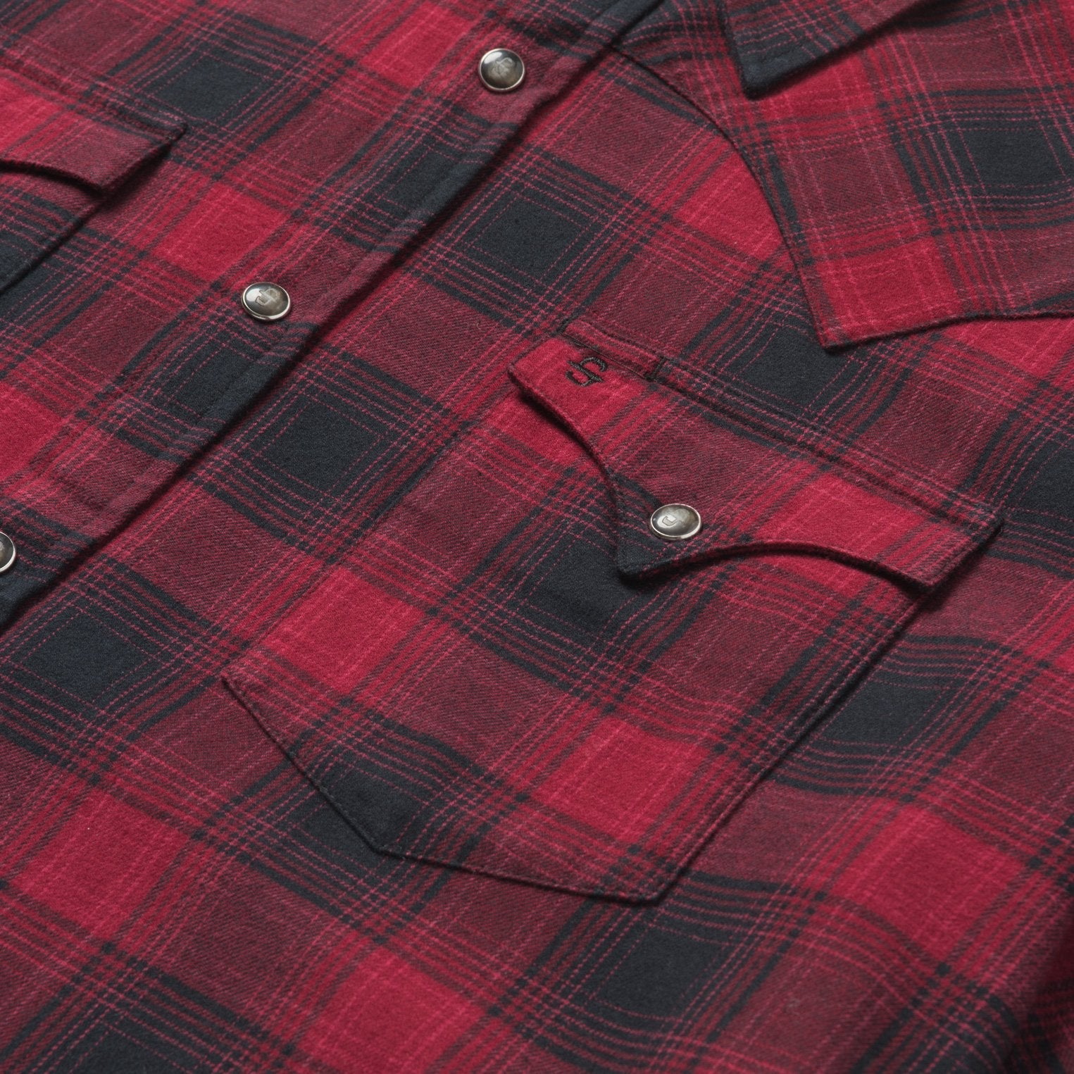 Brushed Twill Plaid Shirt Black | Stetson Men