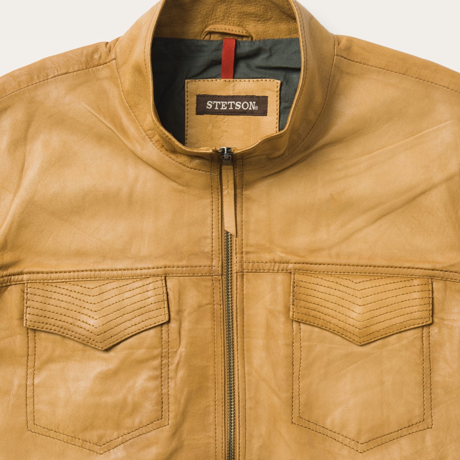 Butter Soft Distressed Leather Jacket Brown | Stetson Men