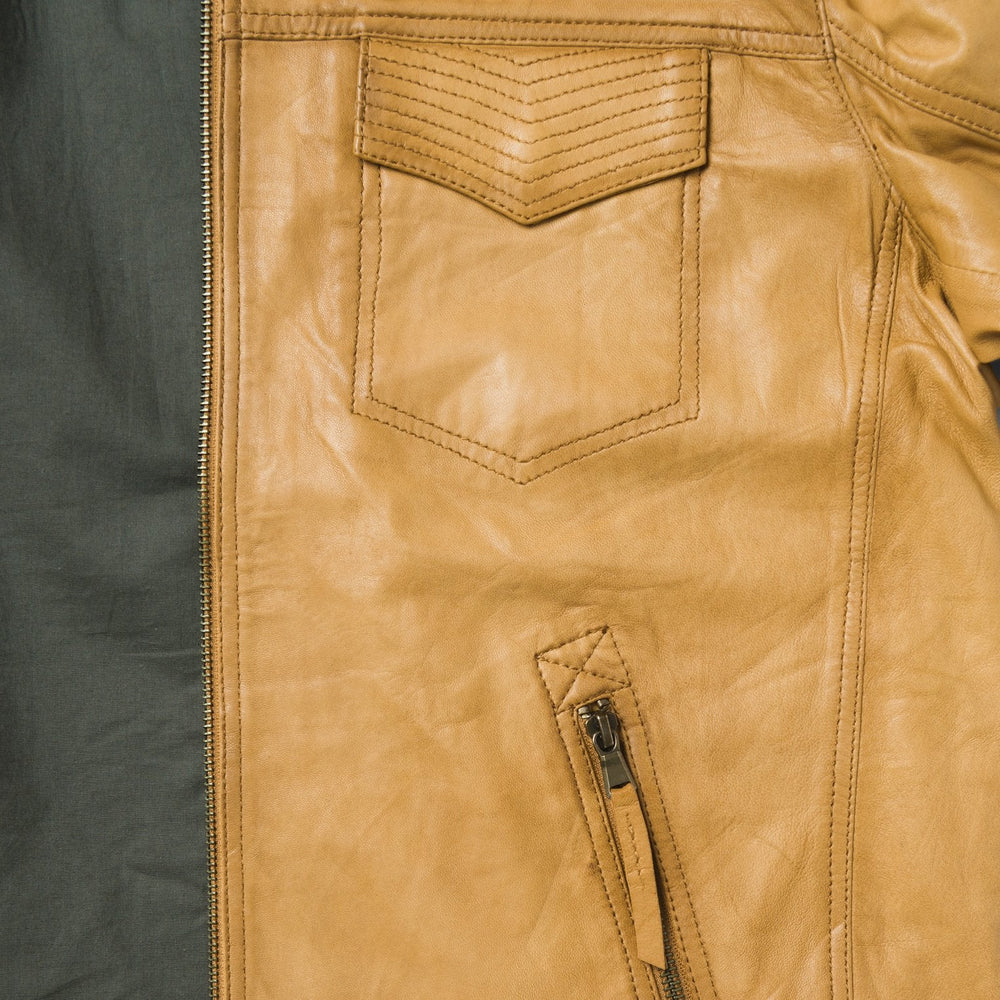 Butter Soft Distressed Leather Jacket Brown | Stetson Men