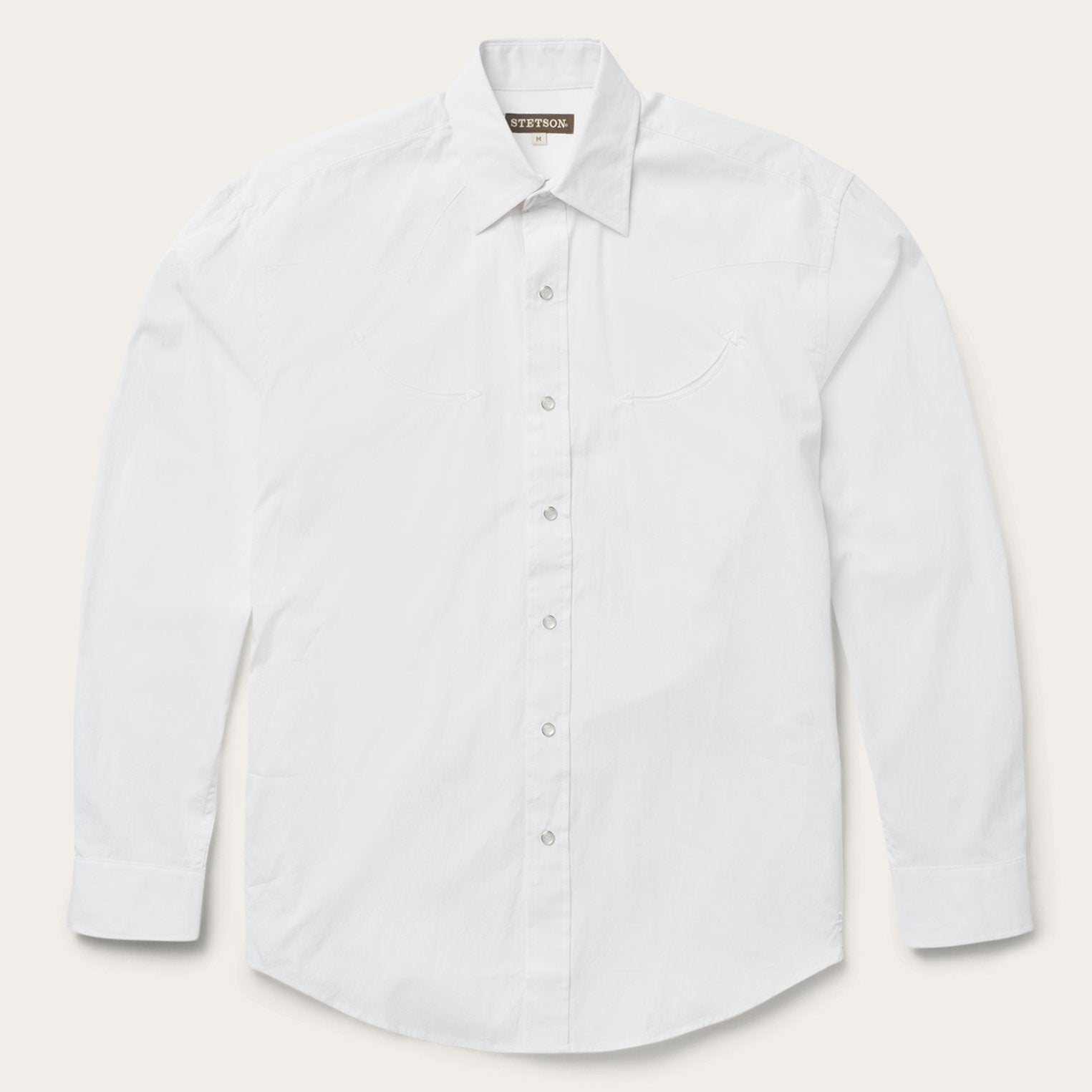 Pin Point Oxford Shirt White | Stetson Men