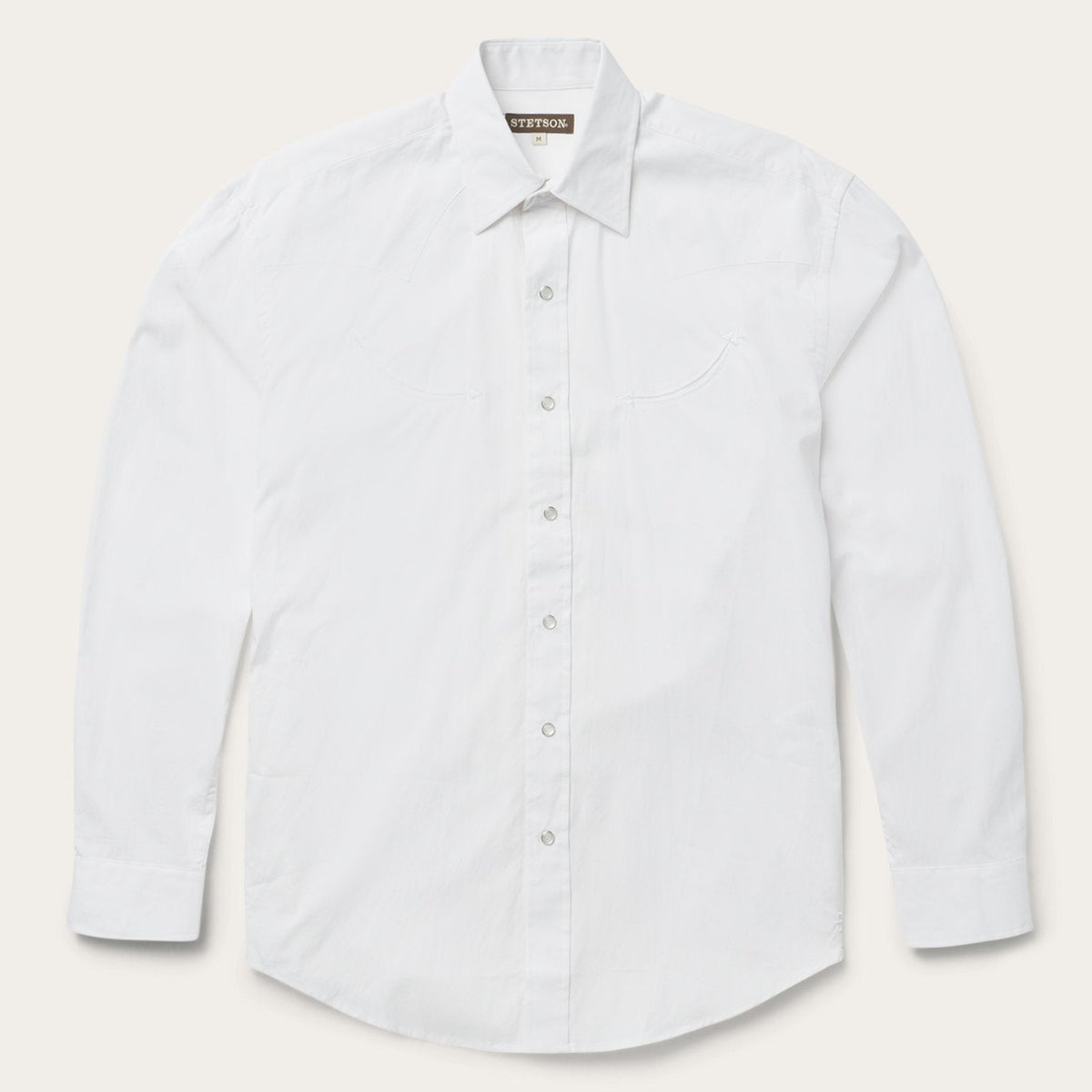 Pin Point Oxford Shirt White | Stetson Men