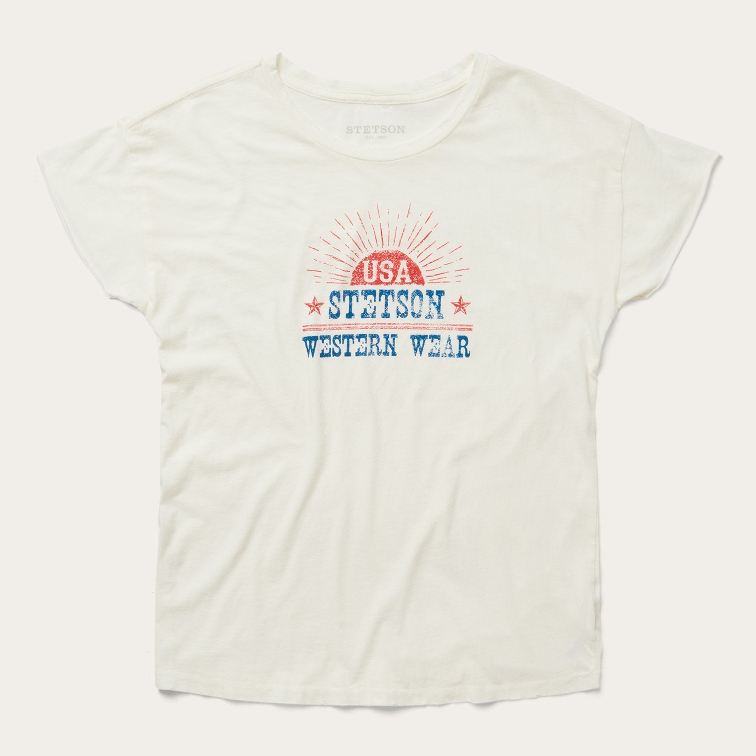 Sunrise Graphic Tee White | Stetson Women