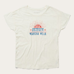 Sunrise Graphic Tee White | Stetson Women