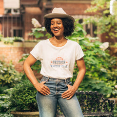 Sunrise Graphic Tee White | Stetson Women