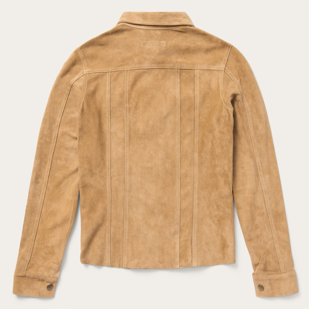 Suede Denim Shirt Jacket Brown | Stetson Women