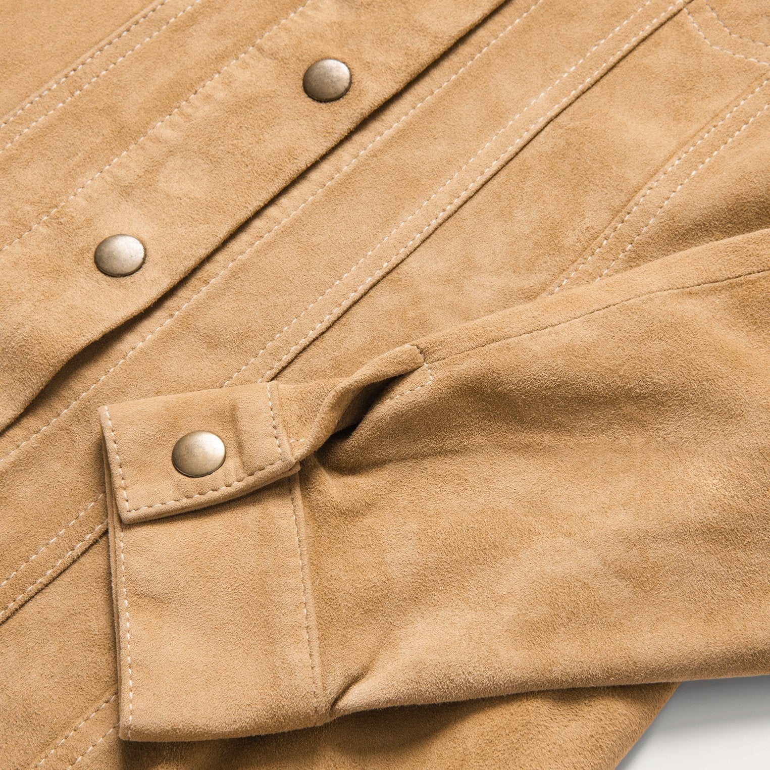 Suede Denim Shirt Jacket Brown | Stetson Women