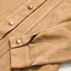 Suede Denim Shirt Jacket Brown | Stetson Women