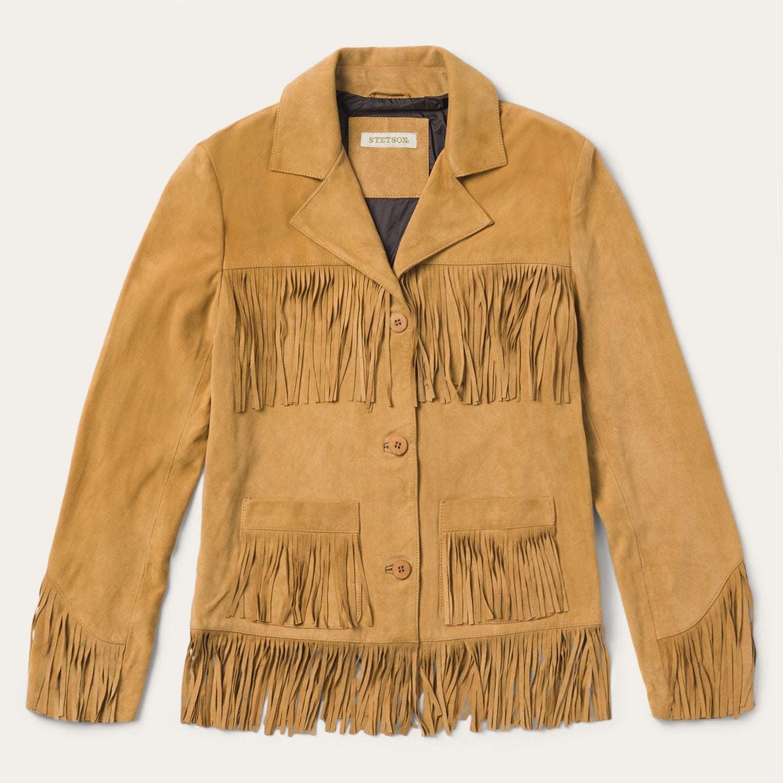 Fringe Suede Jacket Tan | Stetson Women