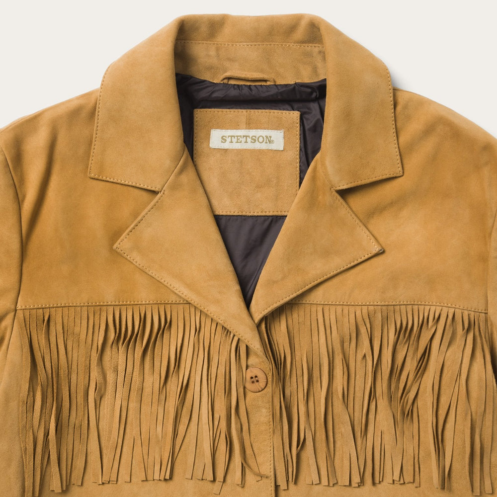 Fringe Suede Jacket Tan | Stetson Women