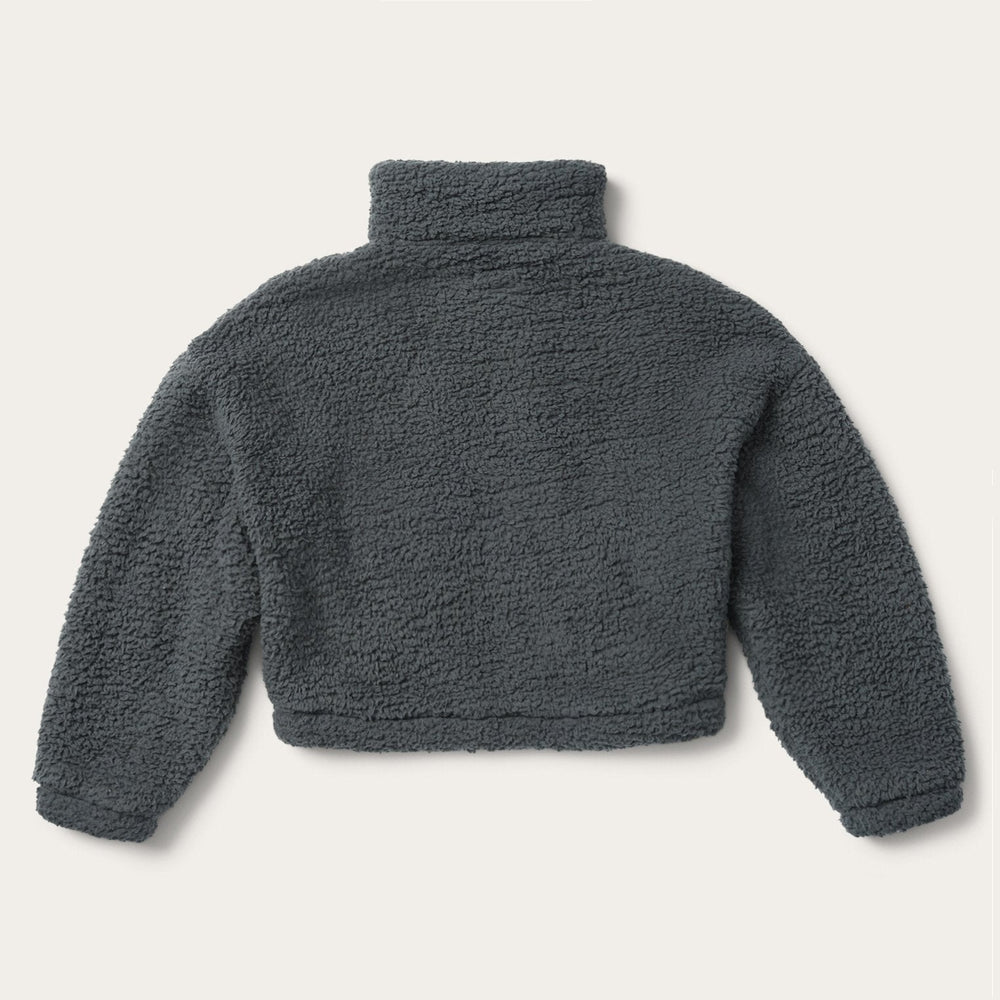 Fuzzy Teddy Bear Fleece Jacket Grey | Stetson Women