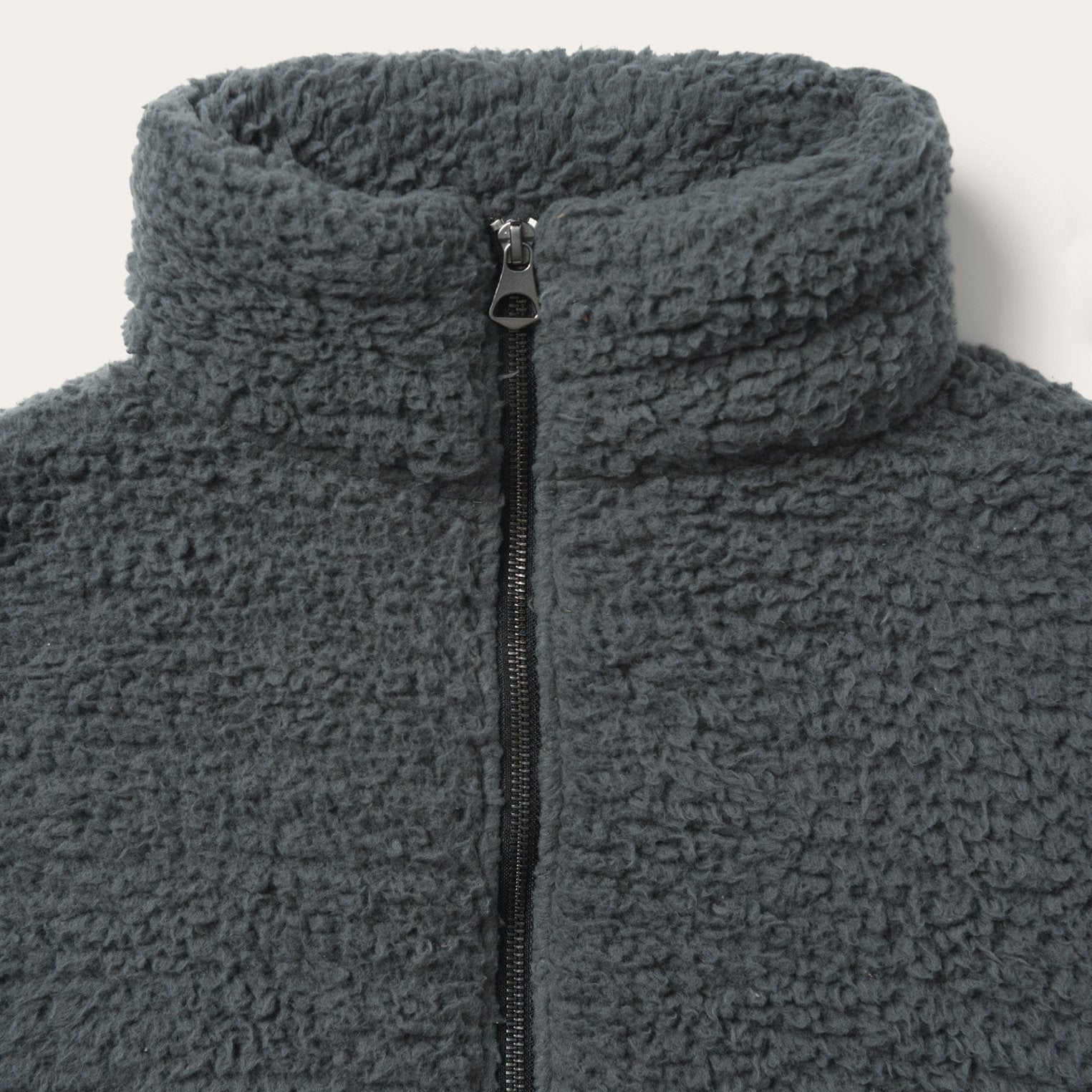 Fuzzy Teddy Bear Fleece Jacket Grey | Stetson Women
